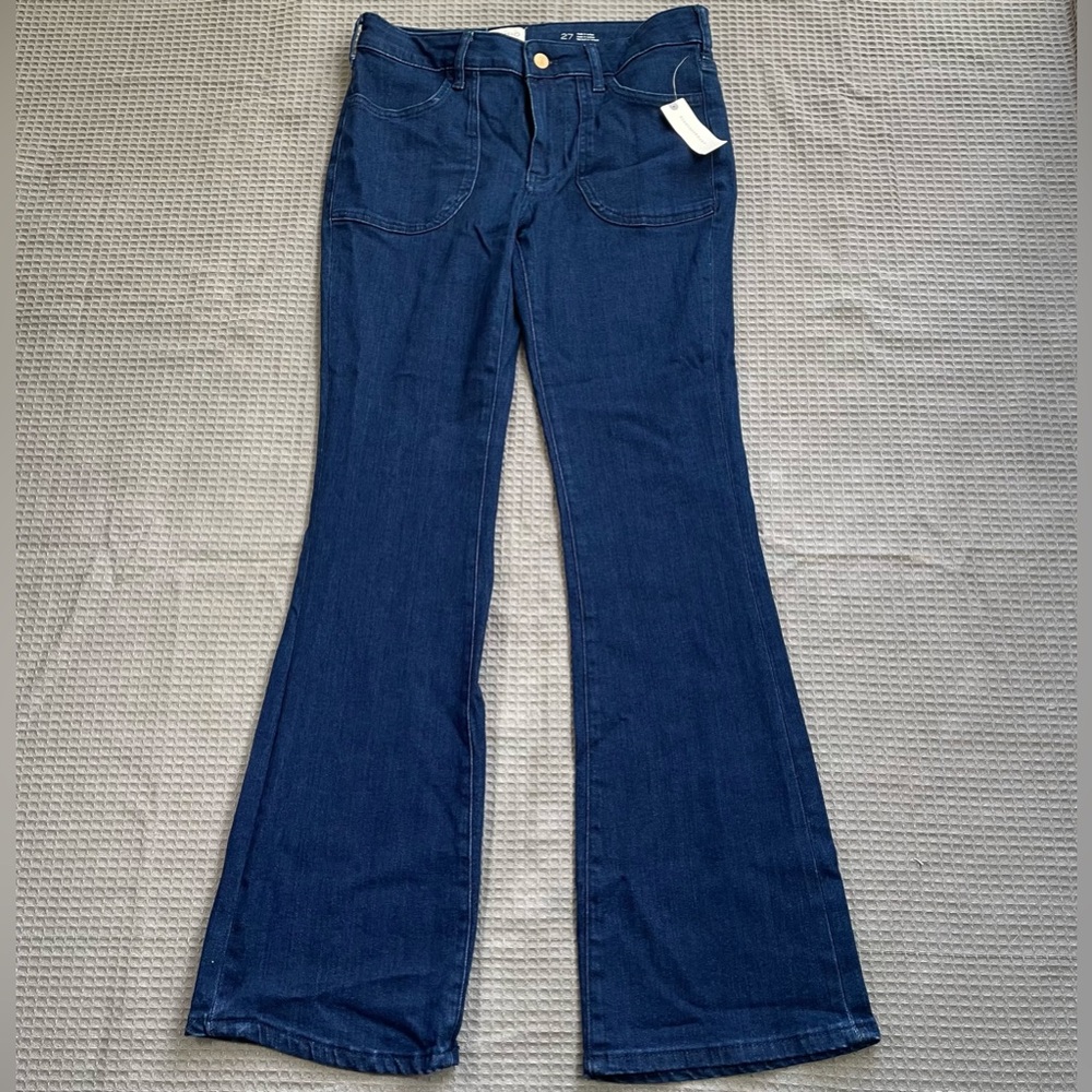 Pilcro Icon Flare Low‎ Rise Jeans 27 Womens NWT Dark Wash Stretch